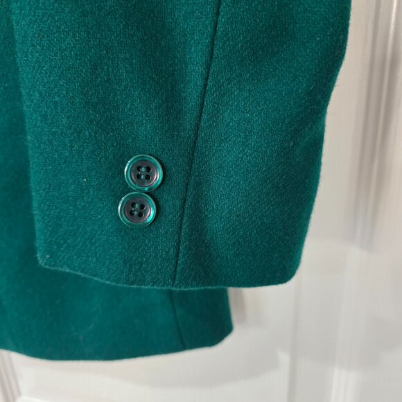 Dumas USA Women's 100% Wool Lined 1-Button Blazer Front Pockets Green Sz 6 - Picture 5 of 8